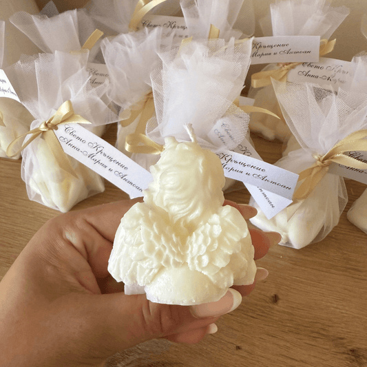 Свещ Ангелче в тюл