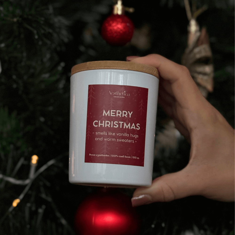 Merry Christmas candle